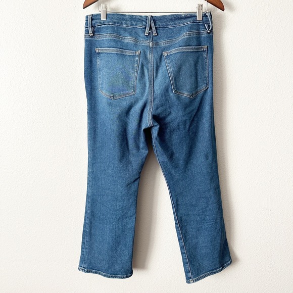GOOD AMERICAN Good Legs Crop Mini Bootcut Jeans In Blue811 women's size 10/31 - Picture 6 of 14